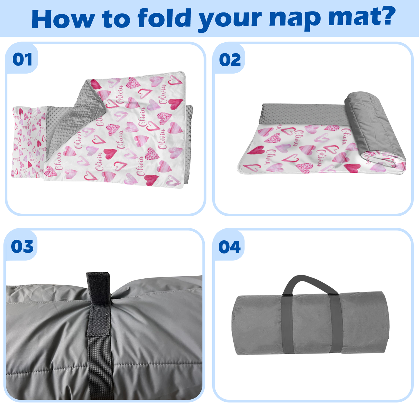 Personalized Nap Mat Monogrammed 08 Edition
