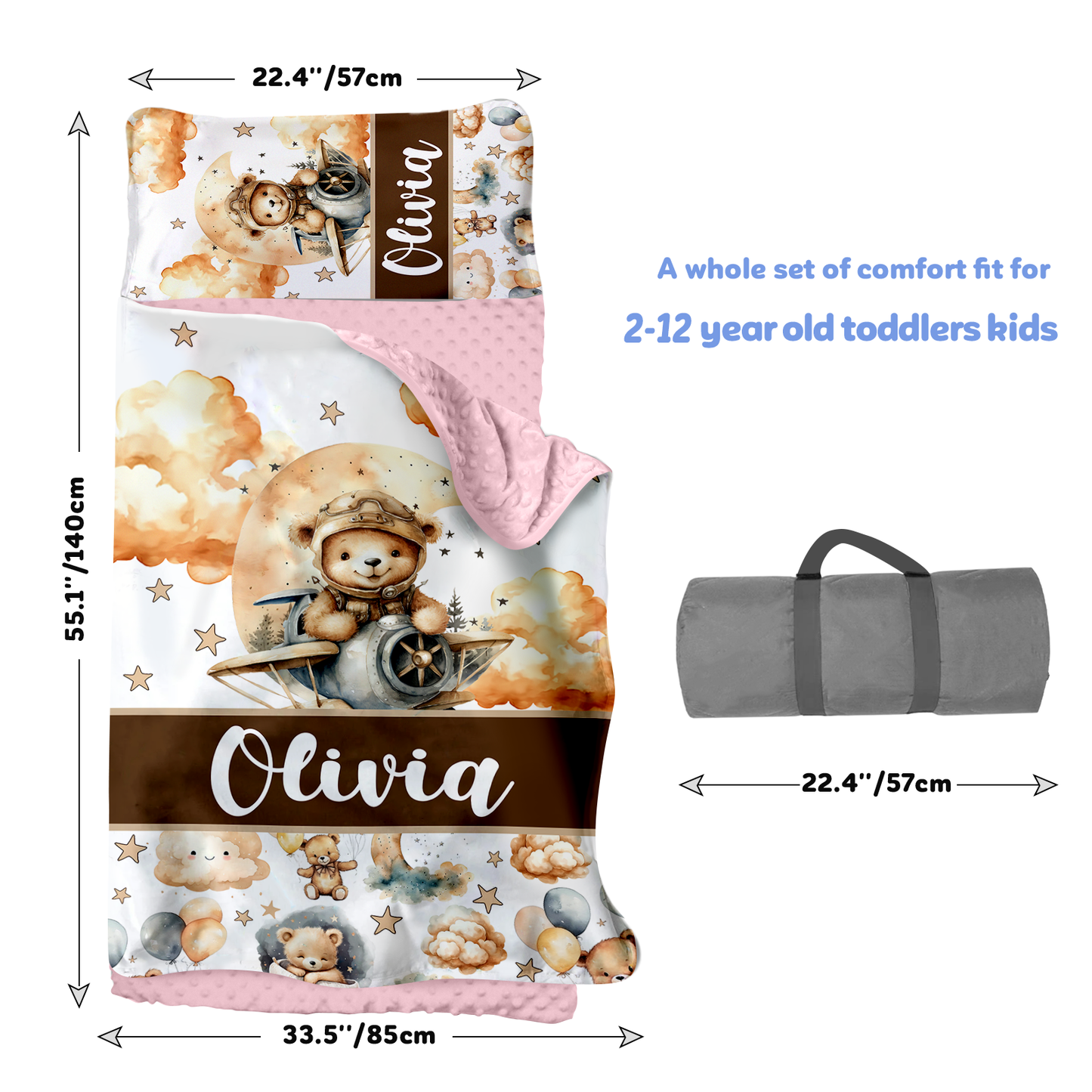 Personalized Nap Mat Teddy Bear Edition