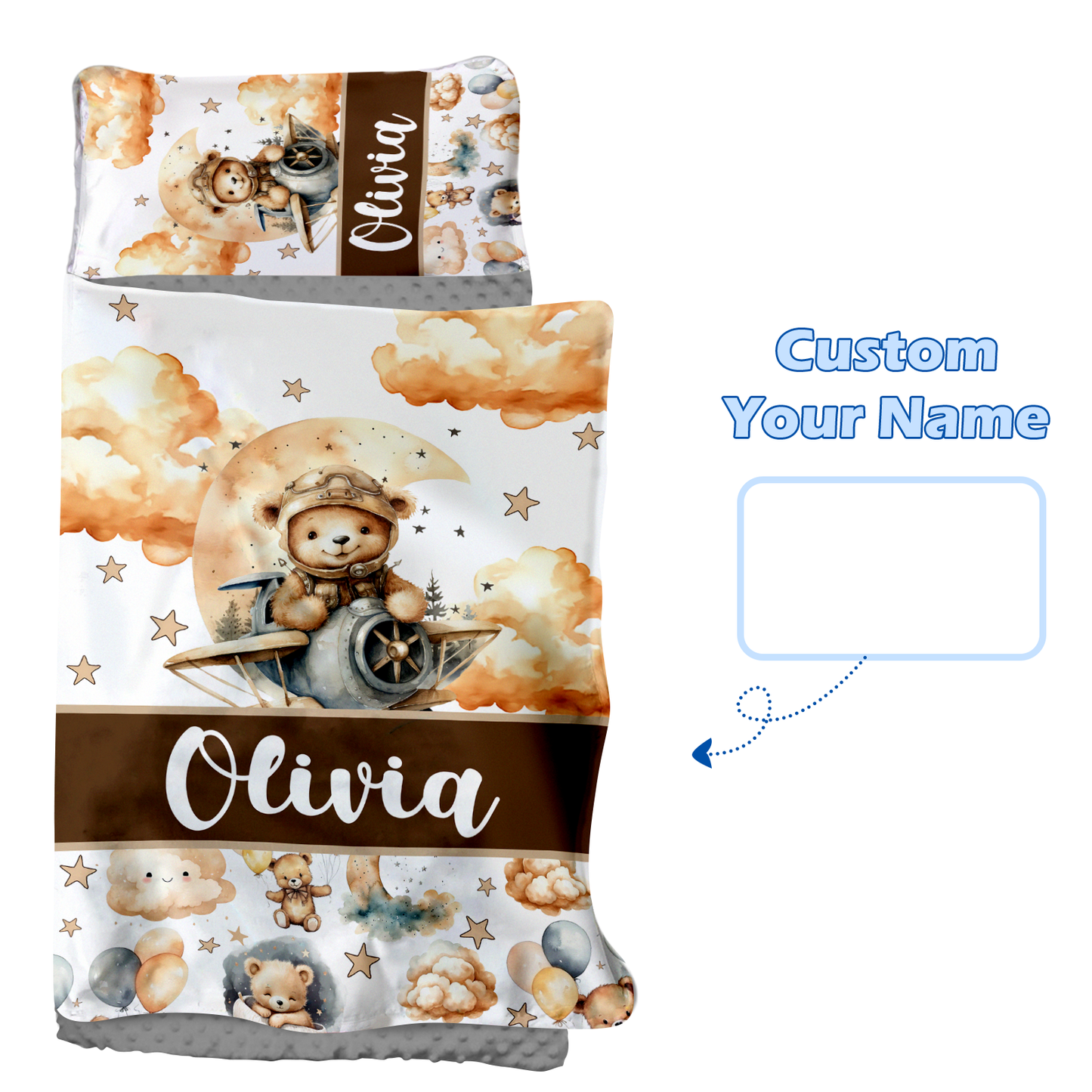 Personalized Nap Mat Teddy Bear Edition