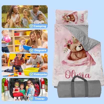 Personalized Nap Mat Teddy Bear 03 Edition