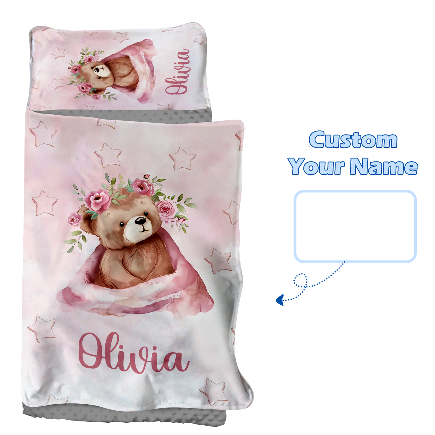 Personalized Nap Mat Teddy Bear 03 Edition