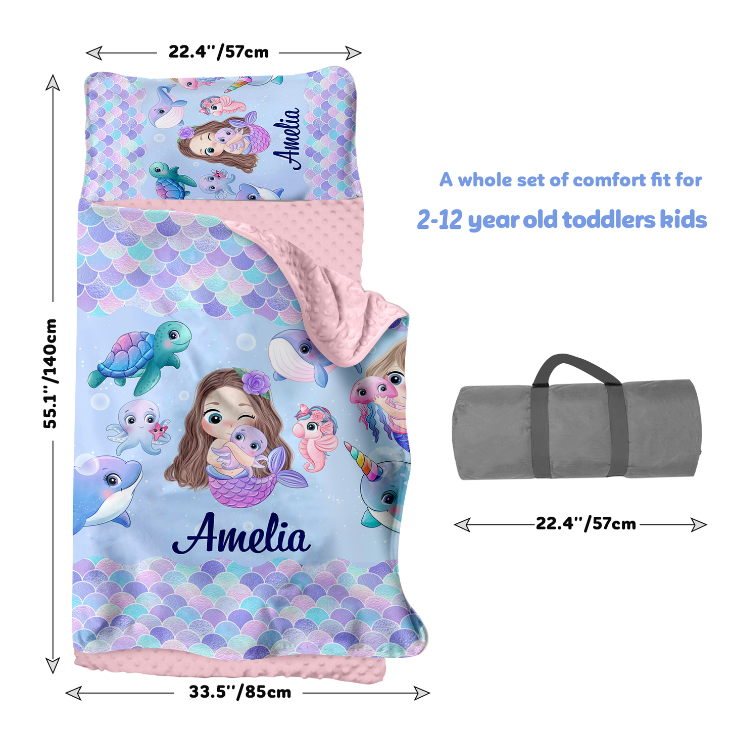 Personalized Nap Mat Mermaid 04 Edition