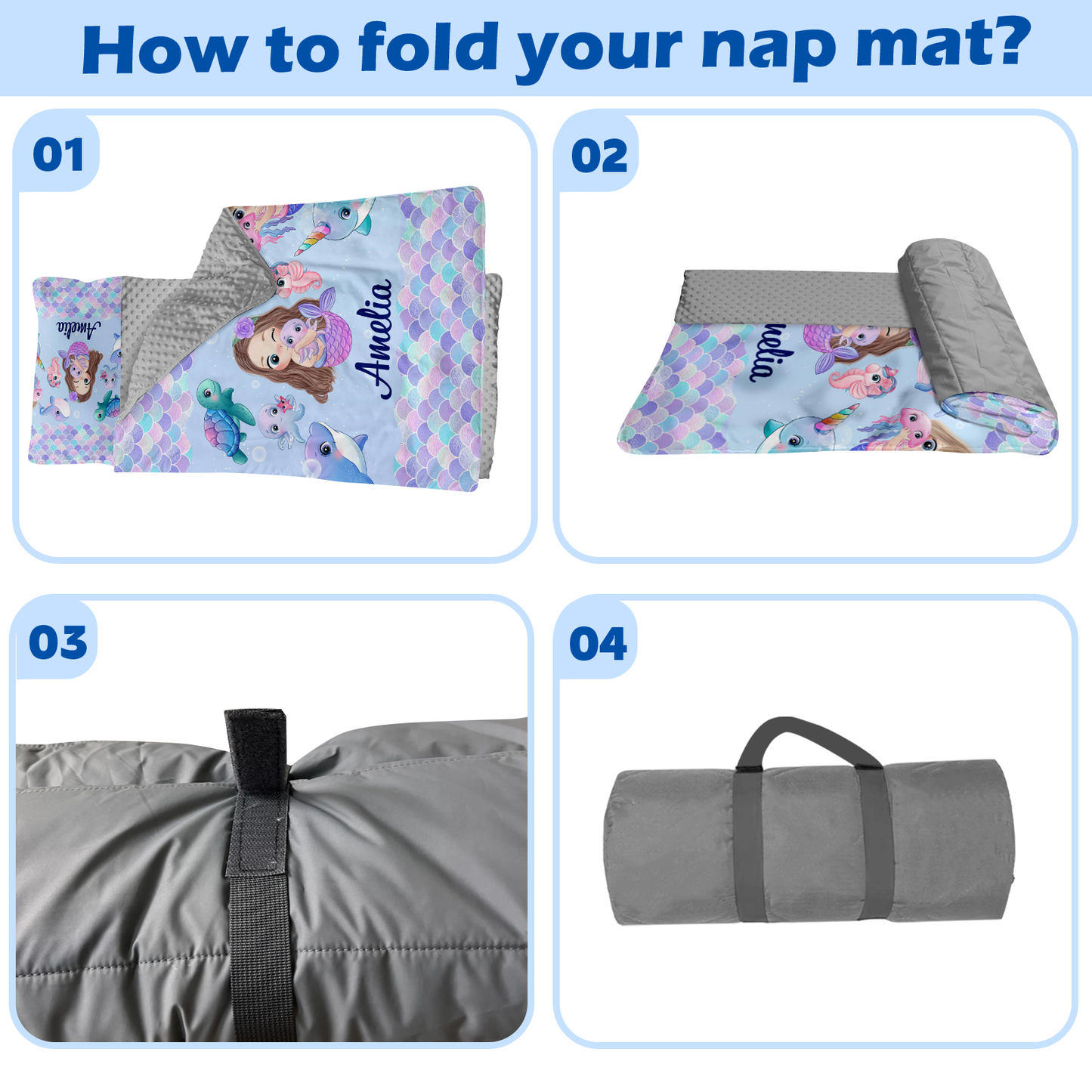 Personalized Nap Mat Mermaid 04 Edition