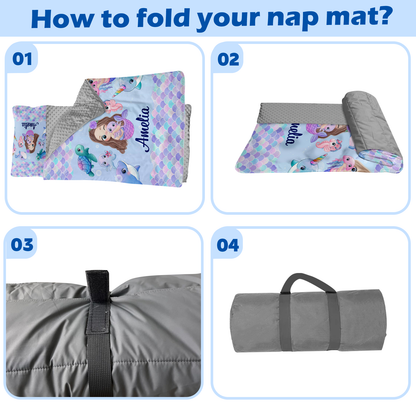 Personalized Nap Mat Mermaid 04 Edition