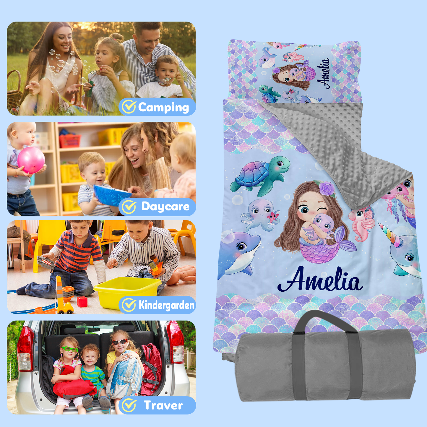 Personalized Nap Mat Mermaid 04 Edition