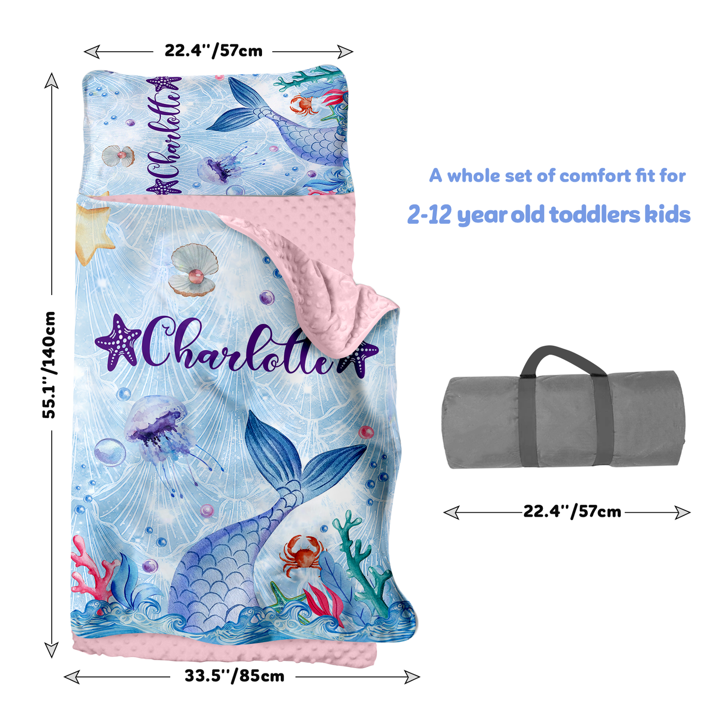 Personalized Nap Mat Mermaid 05 Edition