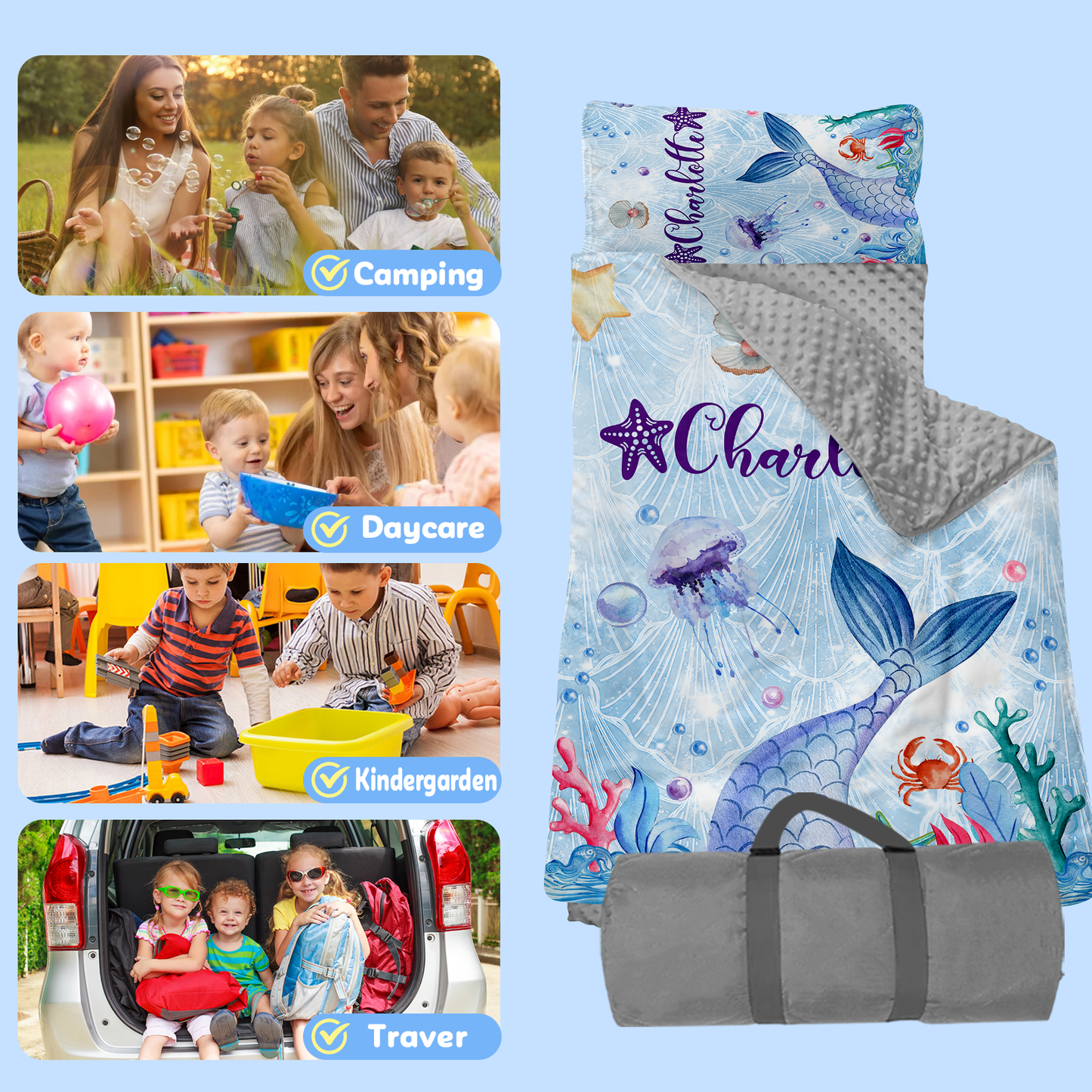 Personalized Nap Mat Mermaid 05 Edition
