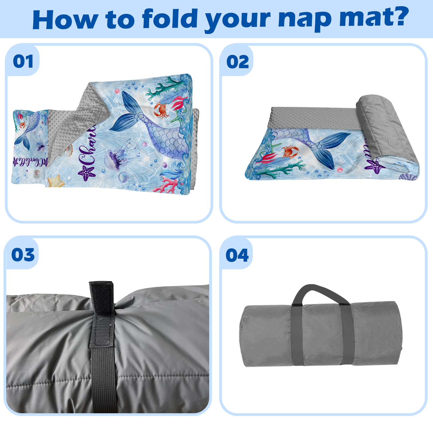 Personalized Nap Mat Mermaid 05 Edition