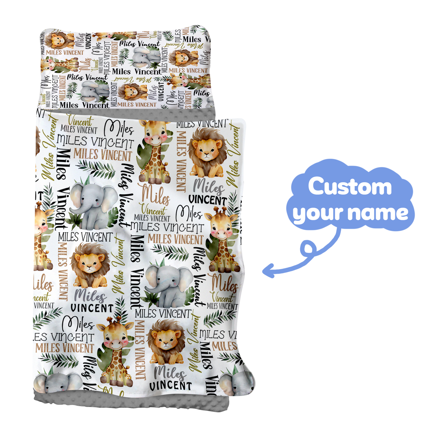 Personalized Nap Mat Woodland Animals 03 Edition