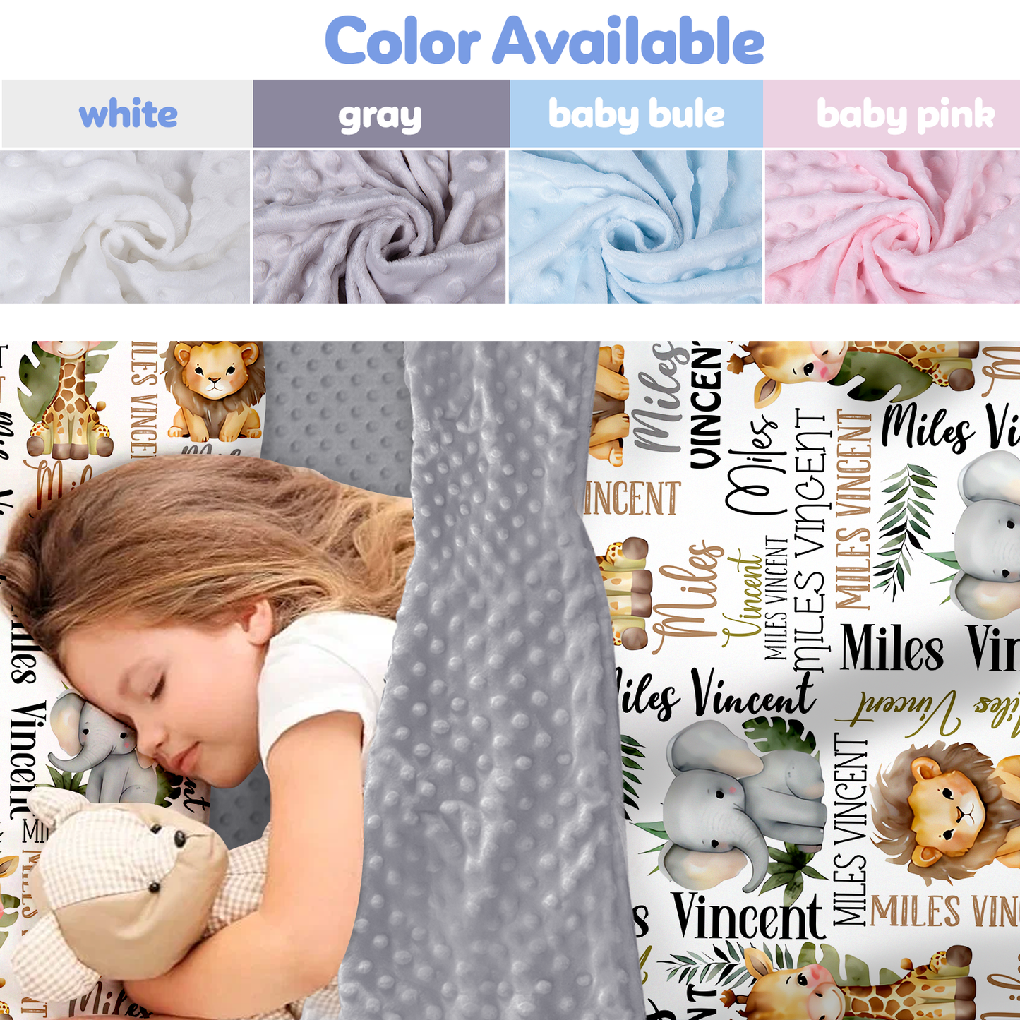 Personalized Nap Mat Woodland Animals 03 Edition