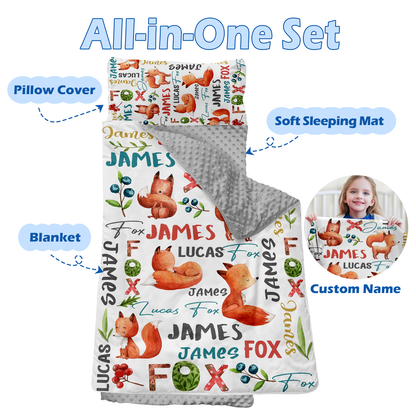 Personalized Nap Mat Woodland Animals 04 Edition