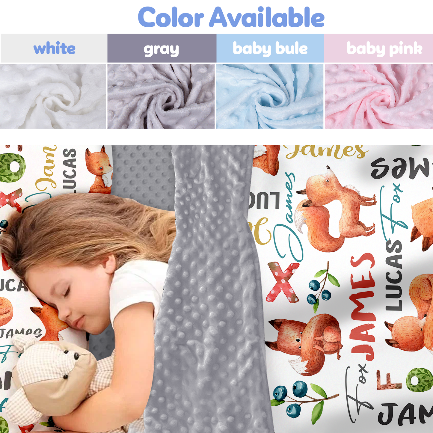 Personalized Nap Mat Woodland Animals 04 Edition