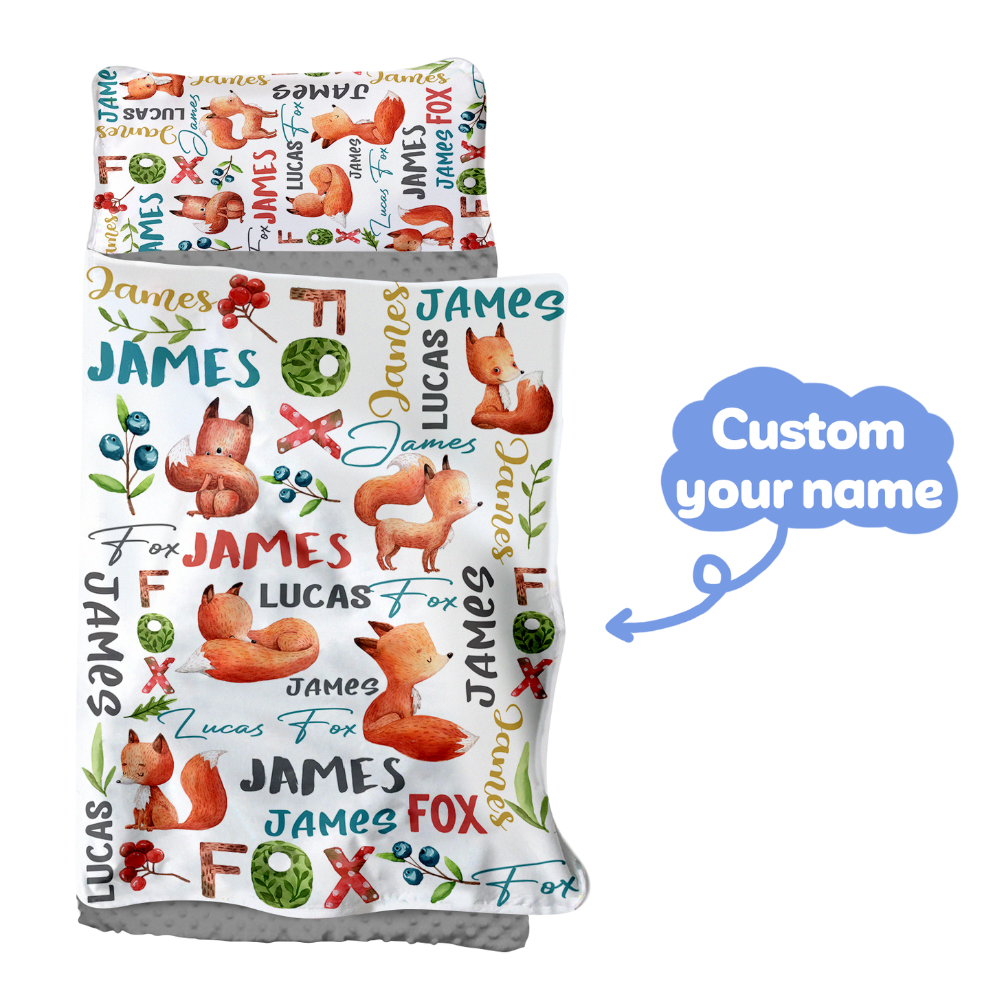 Personalized Nap Mat Woodland Animals 04 Edition