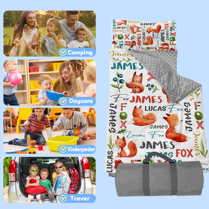 Personalized Nap Mat Woodland Animals 04 Edition