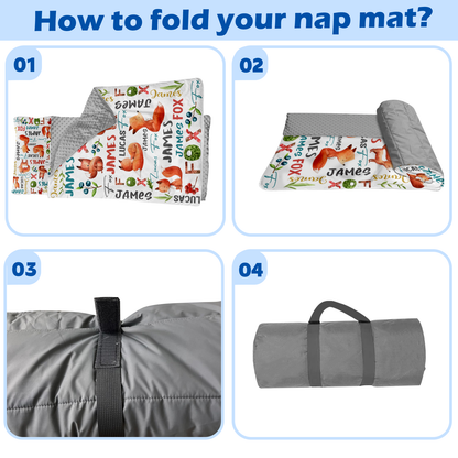 Personalized Nap Mat Woodland Animals 04 Edition