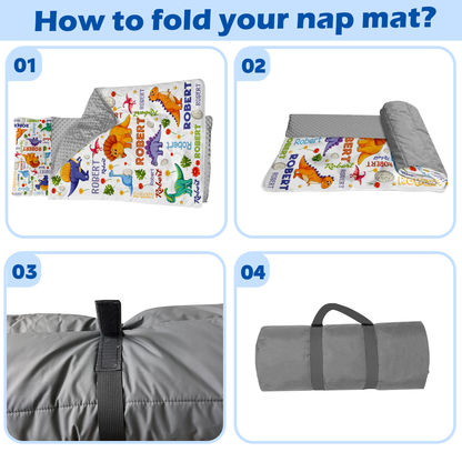 Personalized Nap Mat Dinosaur 12 Edition