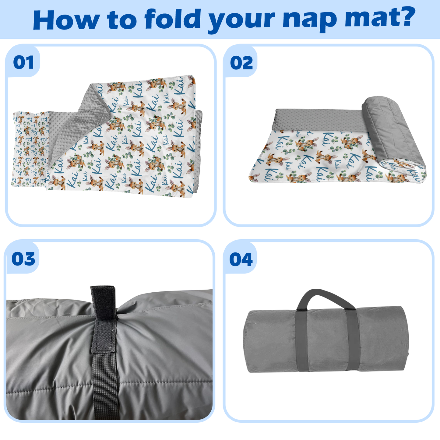 Personalized Nap Mat Kangaroo Edition