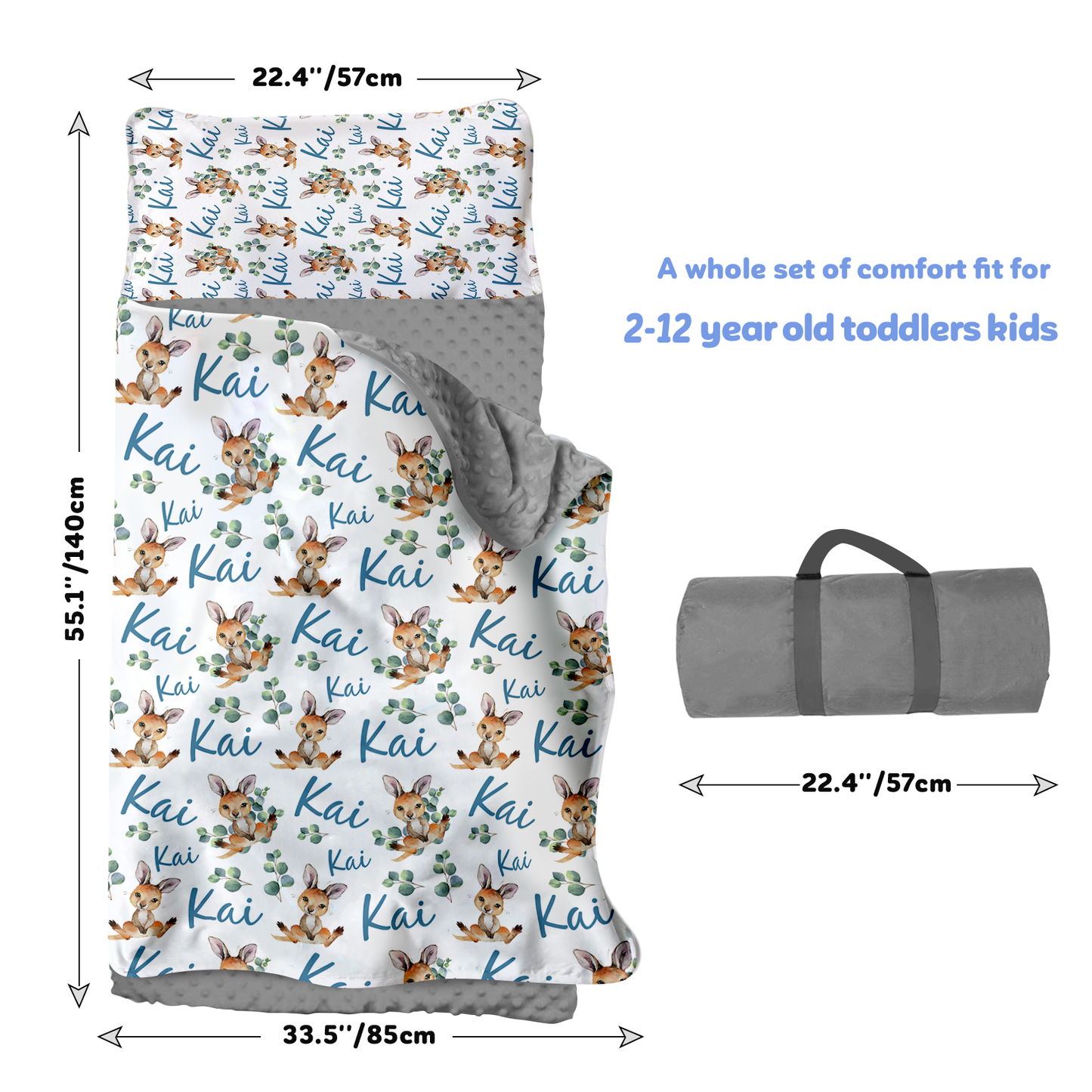 Personalized Nap Mat Kangaroo Edition