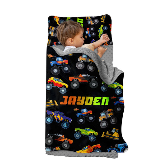 Personalized Nap Mat Monster Truck Edition