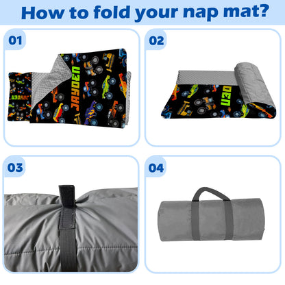 Personalized Nap Mat Monster Truck Edition