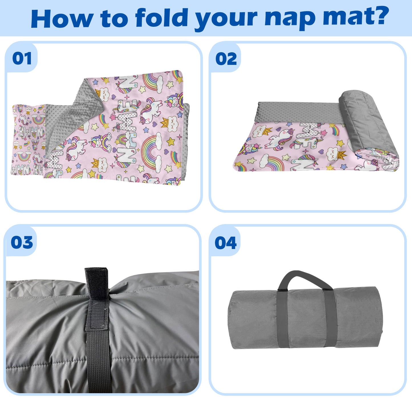 Personalized Nap Mat Unicorn 06 Edition