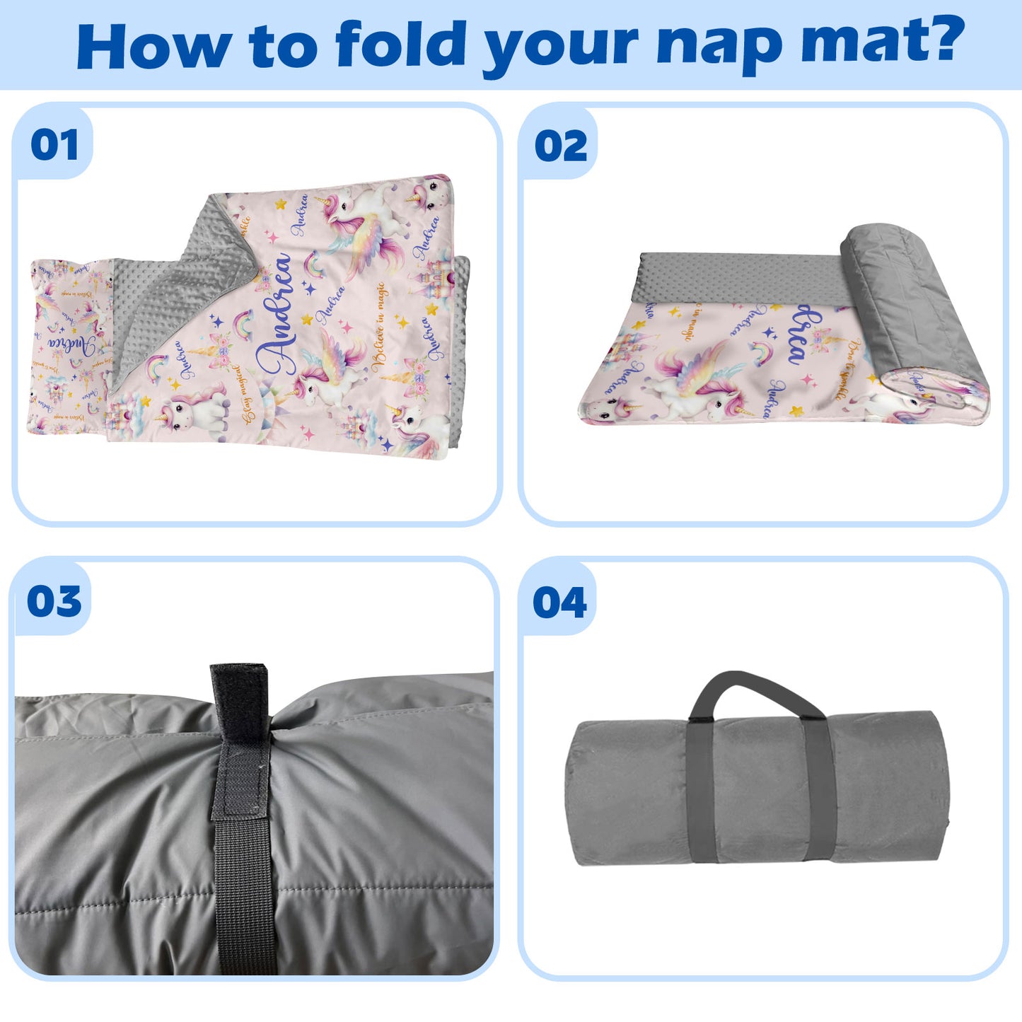 Personalized Nap Mat Unicorn 09 Edition